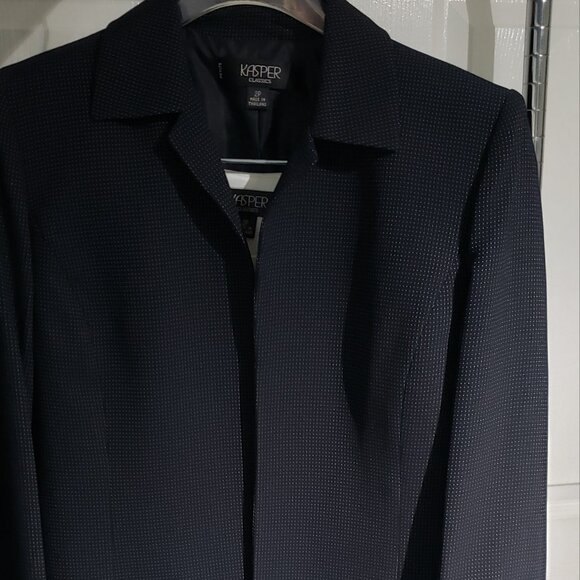 NWT 3 Piece Kasper Navy/White 2P Suit - Picture 9 of 13